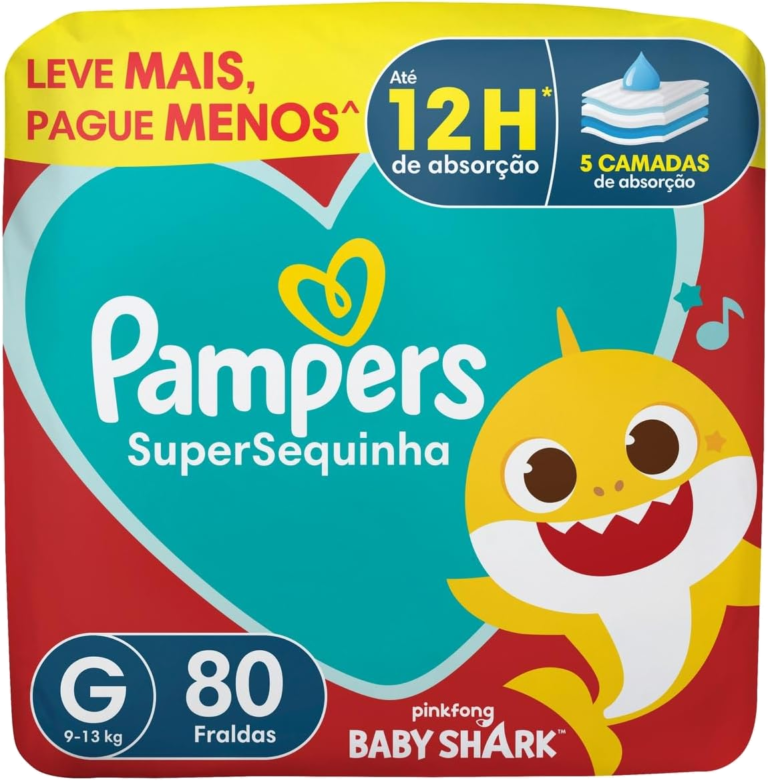 Fralda Pampers Supersequinha G 80 Unidades