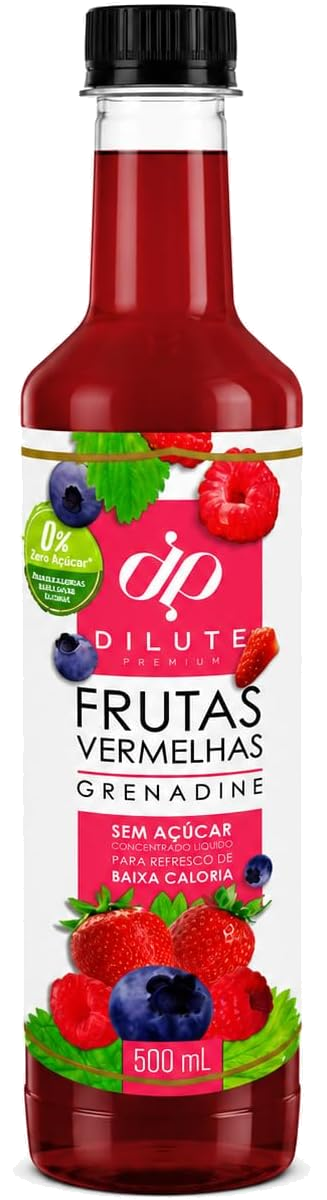 Dilute Xarope Frutas Vermelhas Zero Açúcar 500 ml