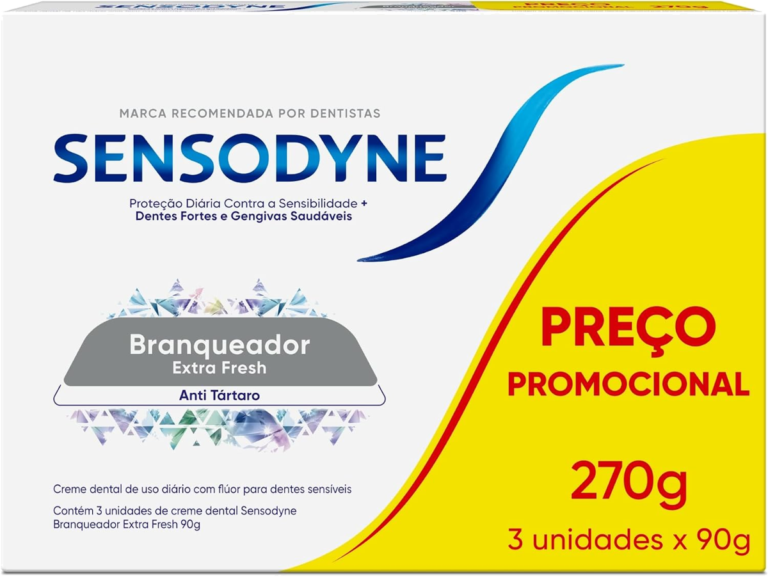 Sensodyne Extra Fresh Creme Dental com Flúor 3 x 90 g — foto 1
