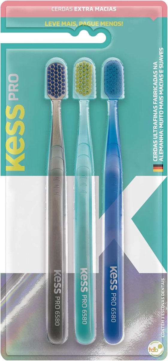 Kess Escovas Dentais Pro Extra Macias 3 Unidades — foto 1
